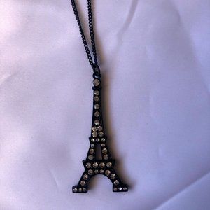 Black Eiffel Tower Necklace
